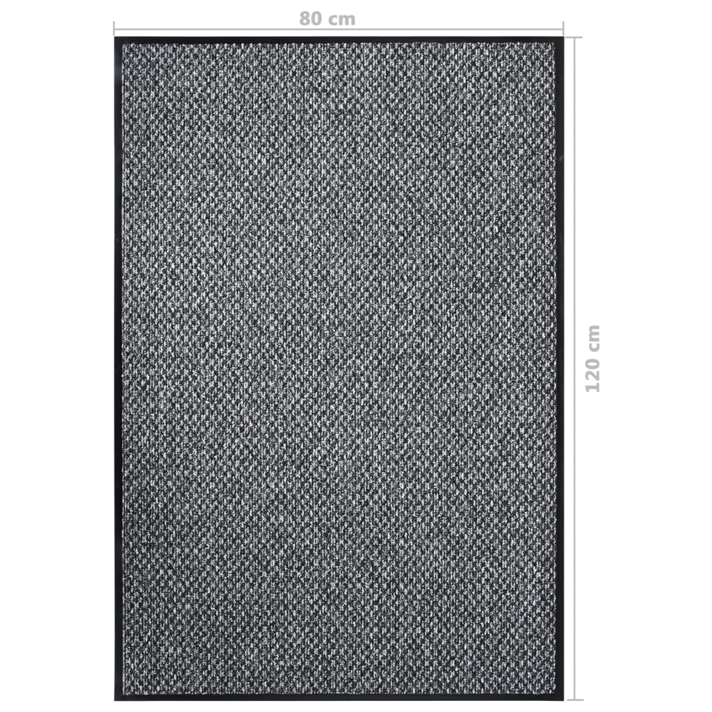 Deurmat 80x120 cm grijs is nu te koop bij PeponiXL, paradijselijk wonen!