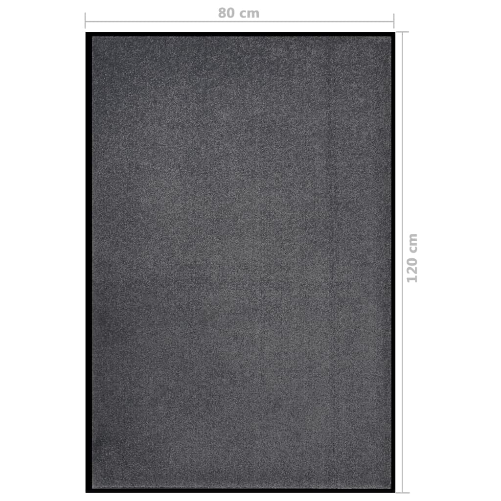 Deurmat 80x120 cm antracietkleurig is nu te koop bij PeponiXL, paradijselijk wonen!