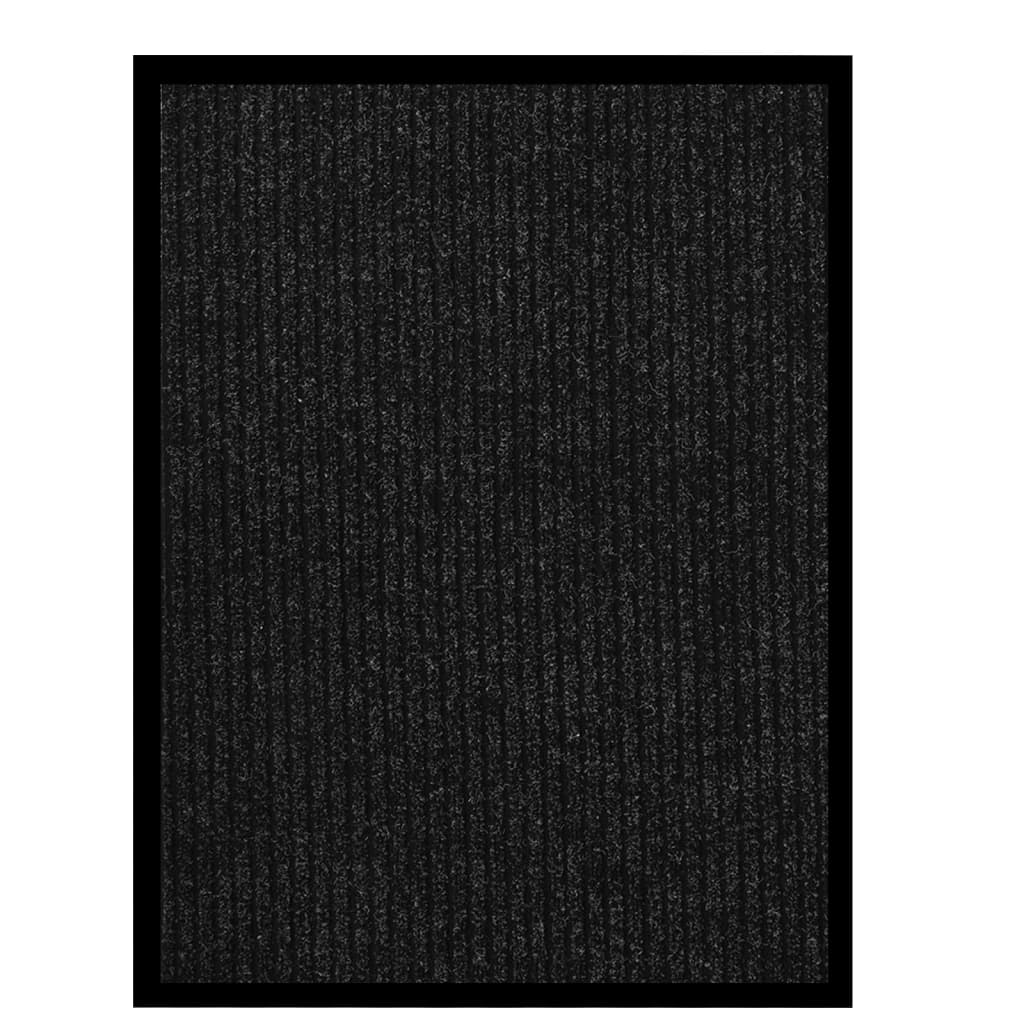 Deurmat 60x80 cm gestreept antracietkleurig is nu te koop bij PeponiXL, paradijselijk wonen!