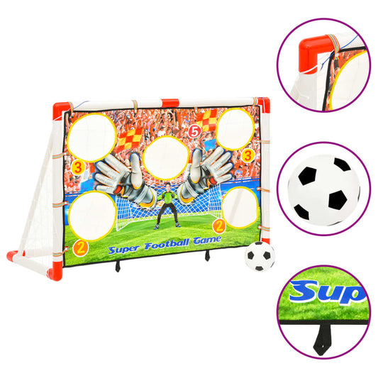 Voetbaldoelenset met doelmuur 120x51x77,5 cm is nu te koop bij PeponiXL, paradijselijk wonen!
