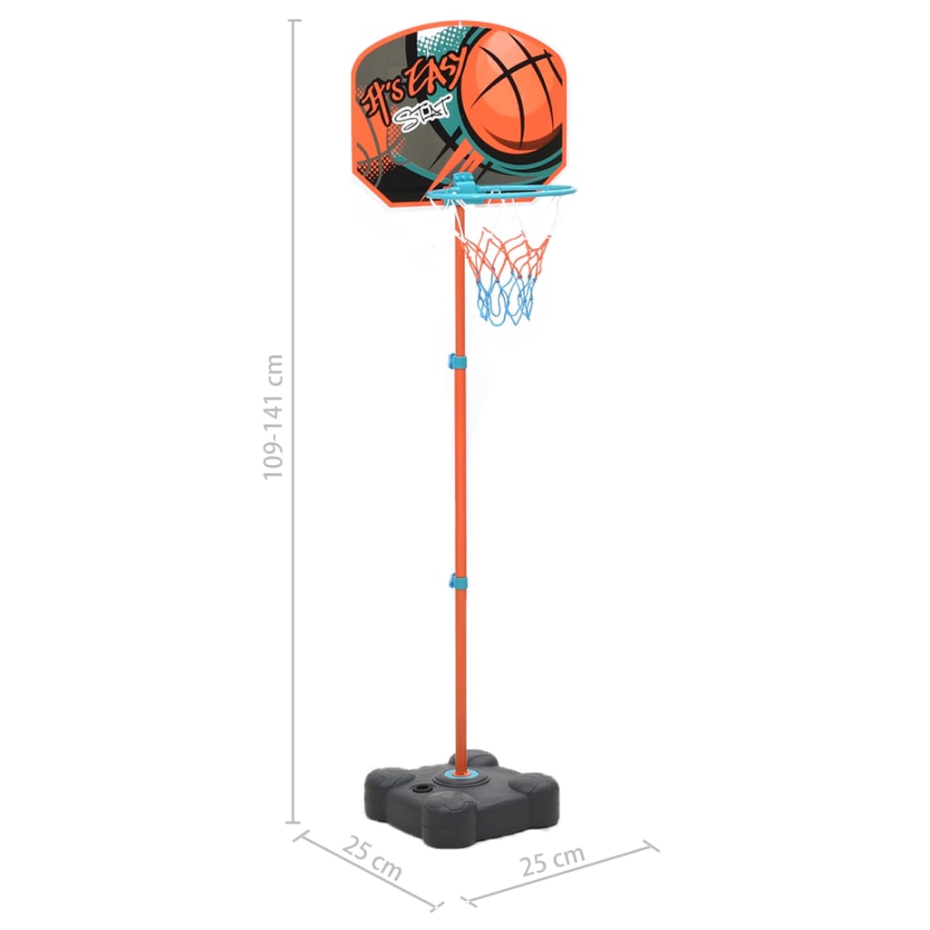 Basketbalset draagbaar verstelbaar 109-141 cm is nu te koop bij PeponiXL, paradijselijk wonen!