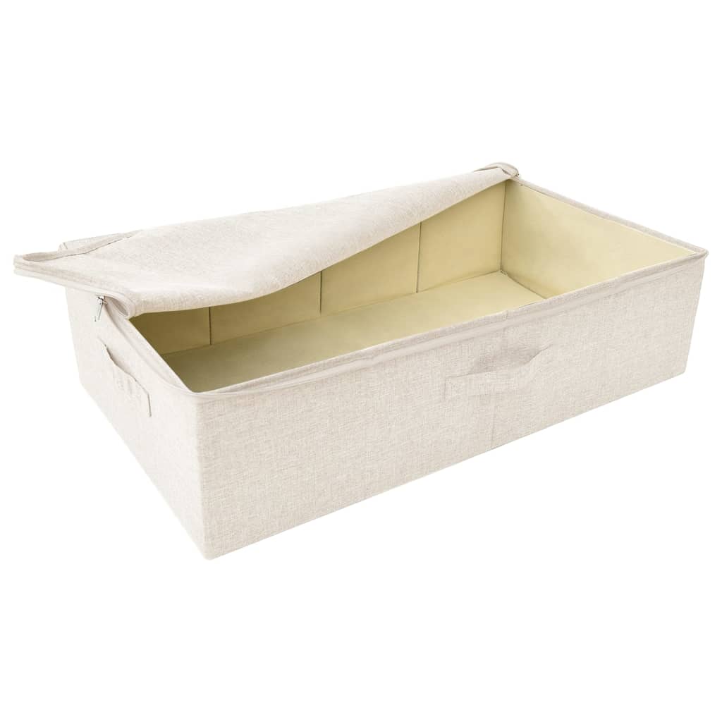 Opbergboxen 2 st 70x40x18 cm stof crèmekleurig is nu te koop bij PeponiXL, paradijselijk wonen!