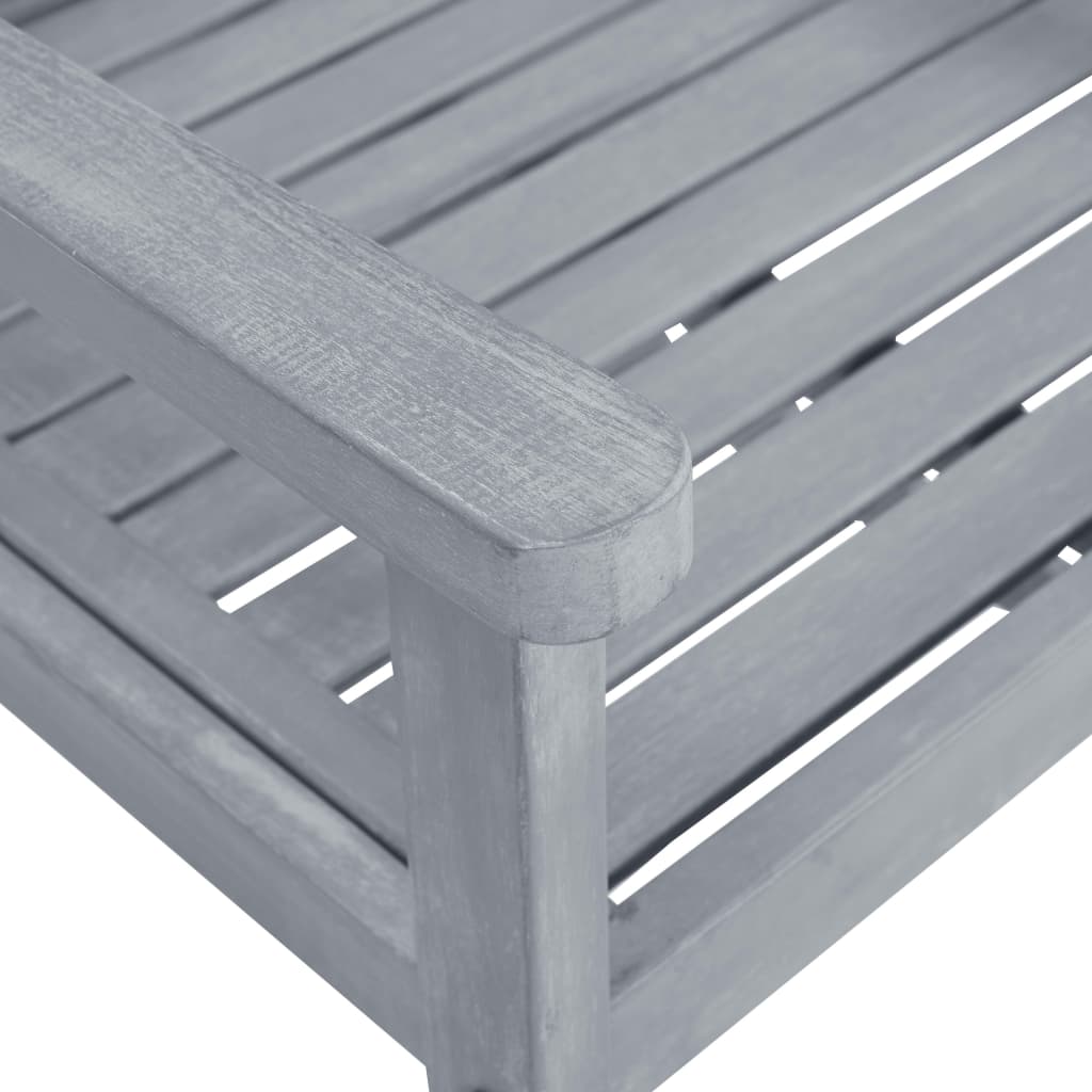 Tuinstoelen 8 st massief acaciahout grijs is nu te koop bij PeponiXL, paradijselijk wonen!