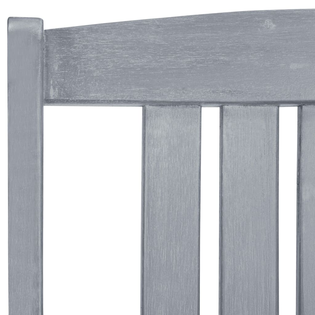 Tuinstoelen 8 st massief acaciahout grijs is nu te koop bij PeponiXL, paradijselijk wonen!