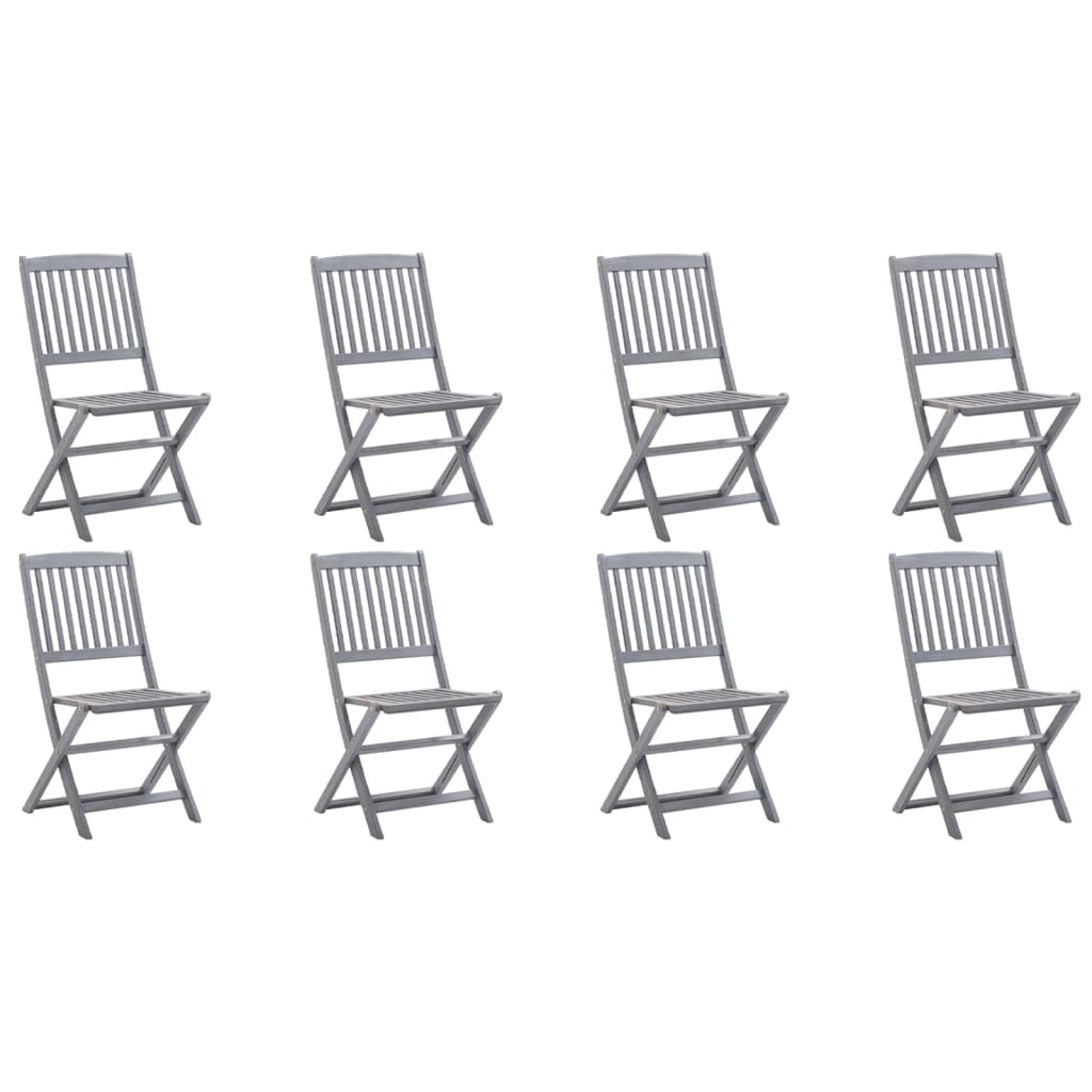 Tuinstoelen 8 st inklapbaar massief acaciahout is nu te koop bij PeponiXL, paradijselijk wonen!