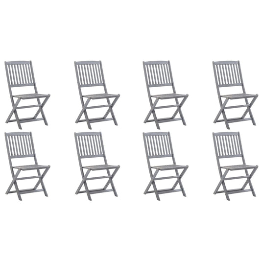 Tuinstoelen 8 st inklapbaar massief acaciahout is nu te koop bij PeponiXL, paradijselijk wonen!