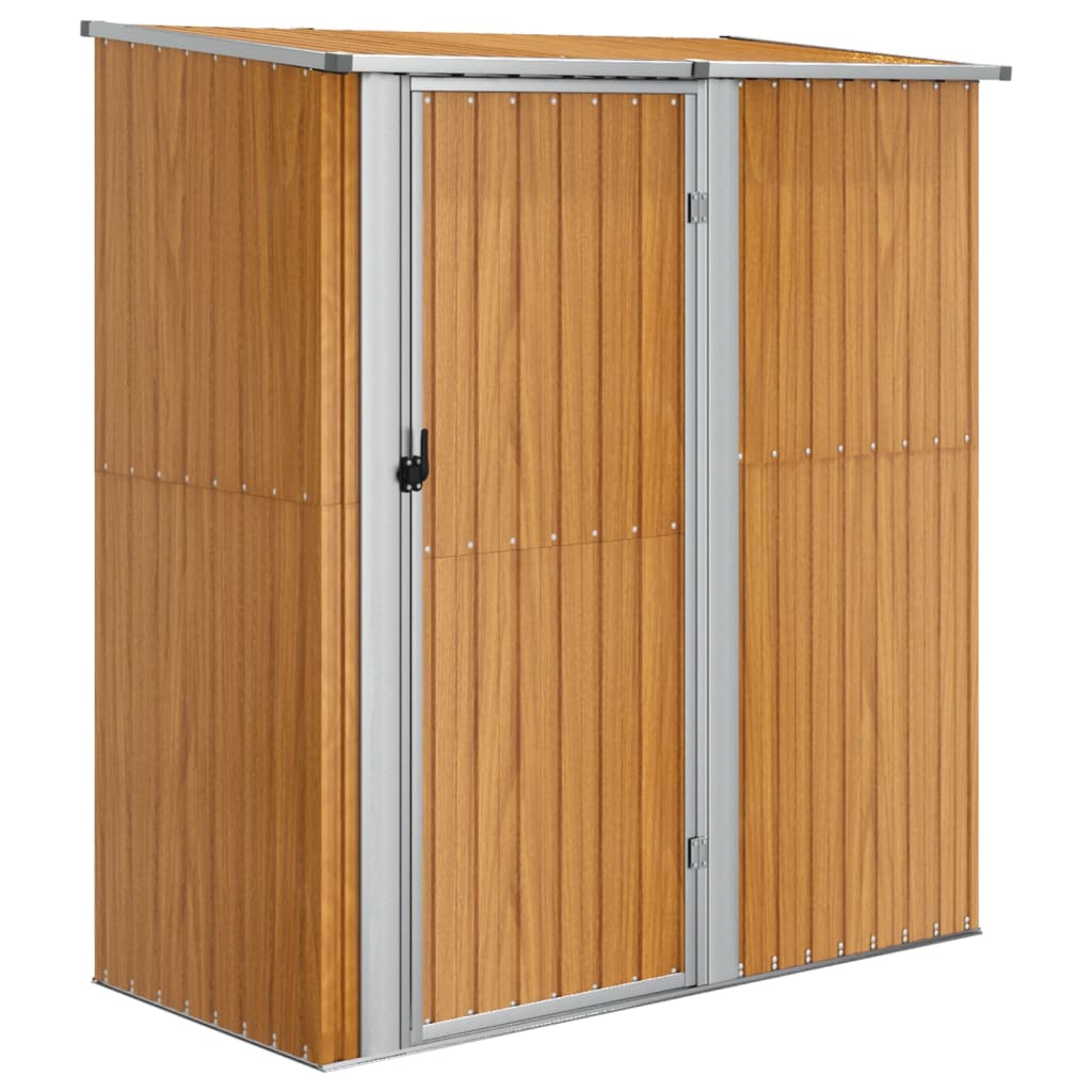 Tuinhuis 180,5x97x209,5 cm gegalvaniseerd staal houtlook is nu te koop bij PeponiXL, paradijselijk wonen!