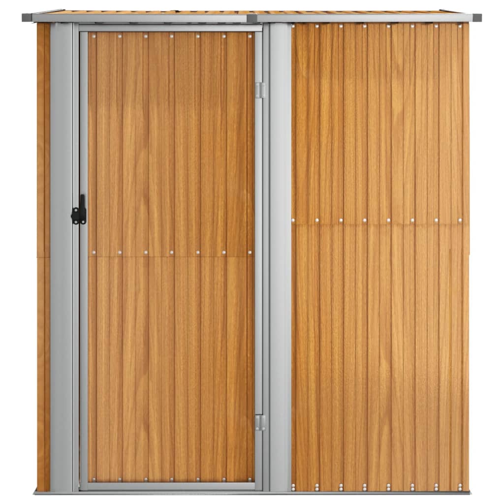 Tuinhuis 180,5x97x209,5 cm gegalvaniseerd staal houtlook is nu te koop bij PeponiXL, paradijselijk wonen!