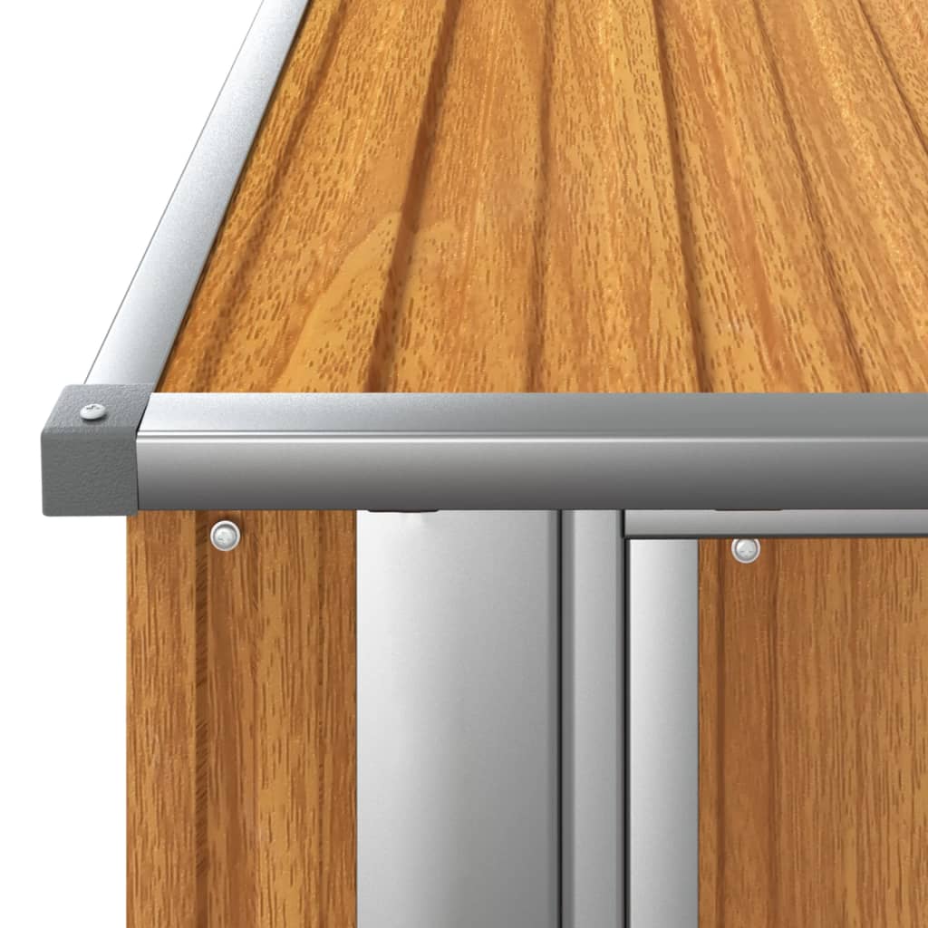 Tuinhuis 180,5x97x209,5 cm gegalvaniseerd staal houtlook is nu te koop bij PeponiXL, paradijselijk wonen!