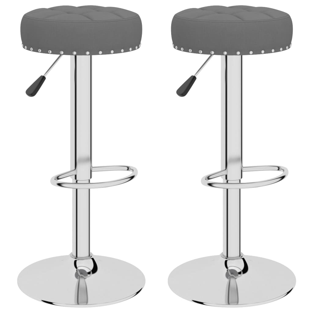 Barkrukken 2 st stof donkergrijs is nu te koop bij PeponiXL, paradijselijk wonen!
