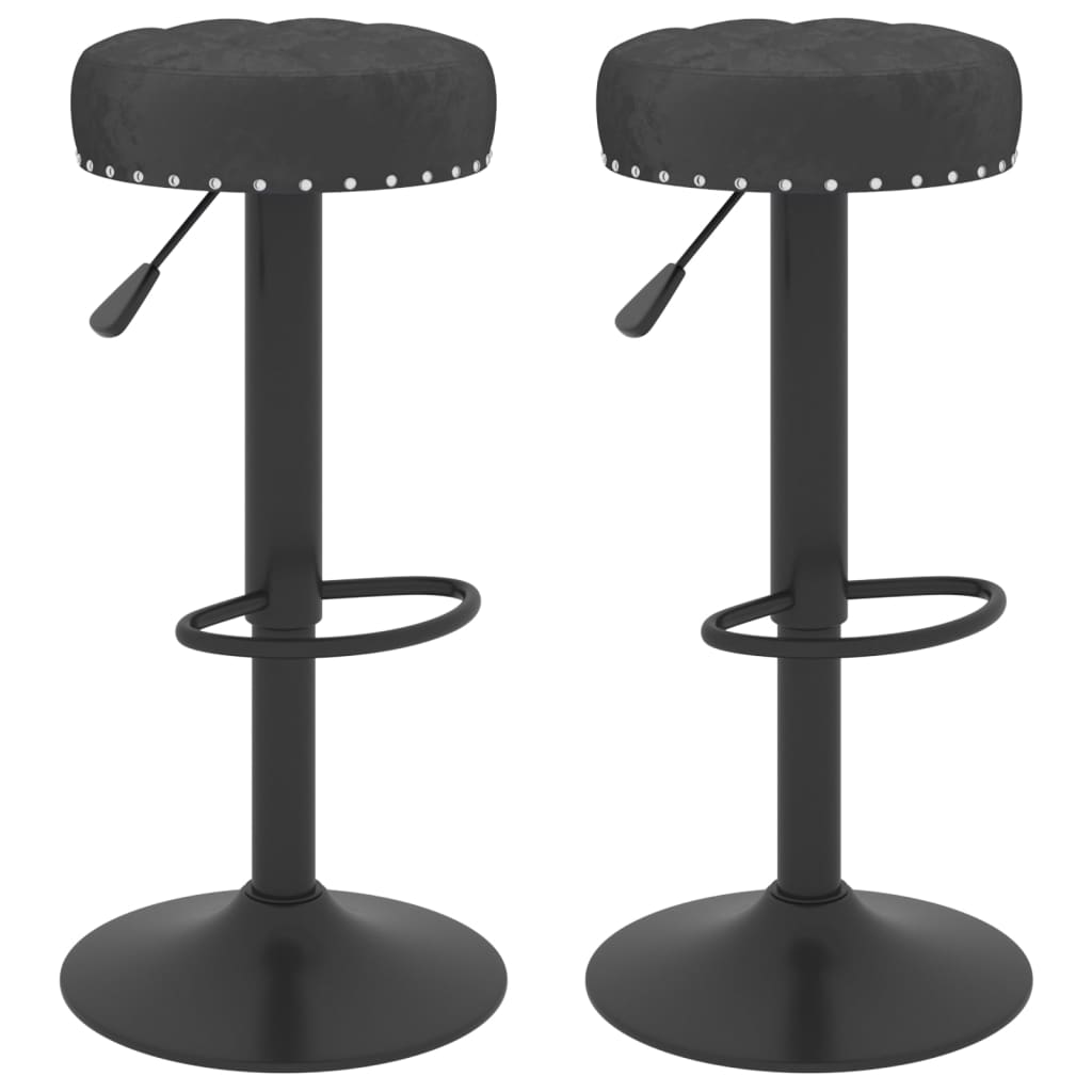 Barkrukken 2 st fluweel zwart is nu te koop bij PeponiXL, paradijselijk wonen!