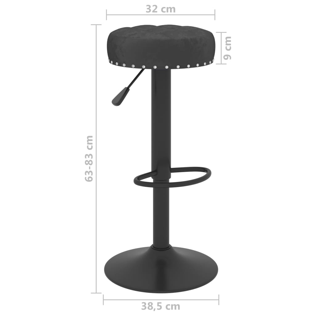 Barkrukken 2 st fluweel zwart is nu te koop bij PeponiXL, paradijselijk wonen!