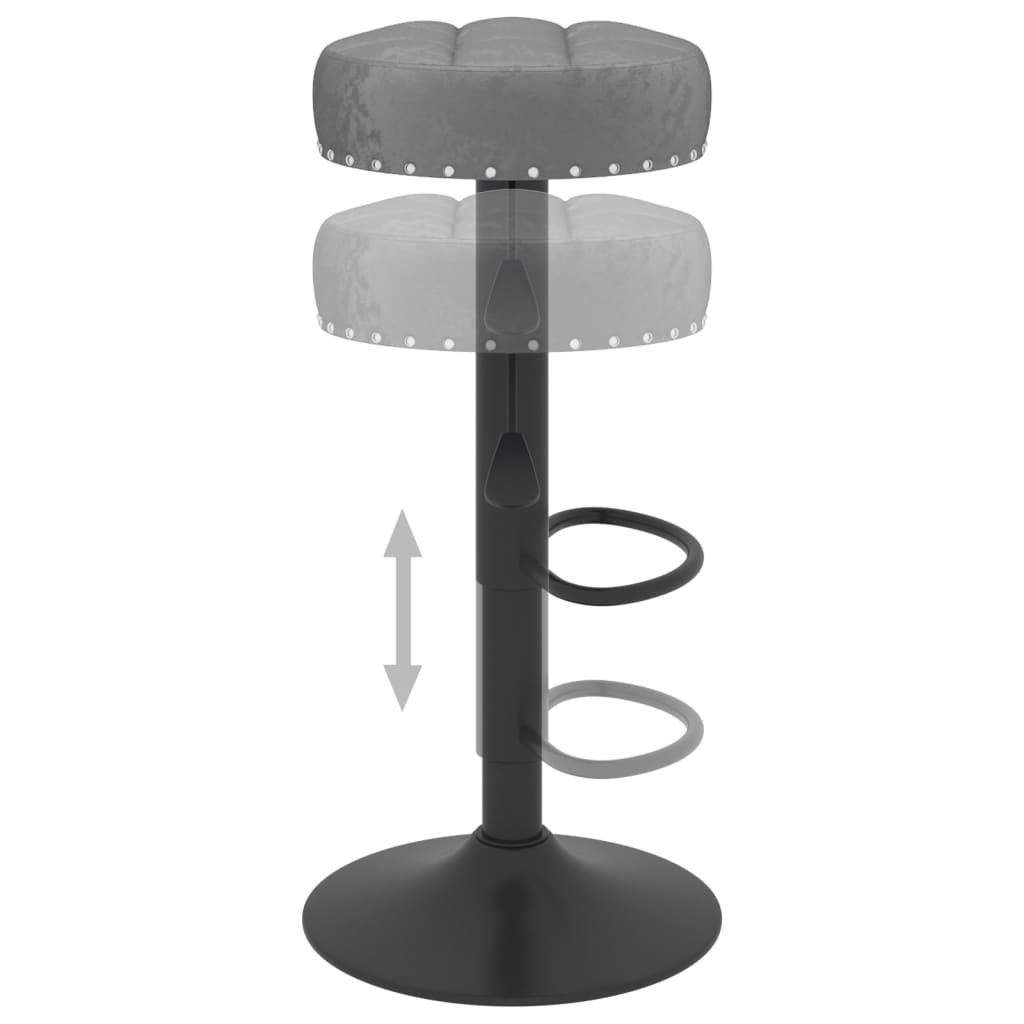 Barkrukken 2 st fluweel donkergrijs is nu te koop bij PeponiXL, paradijselijk wonen!