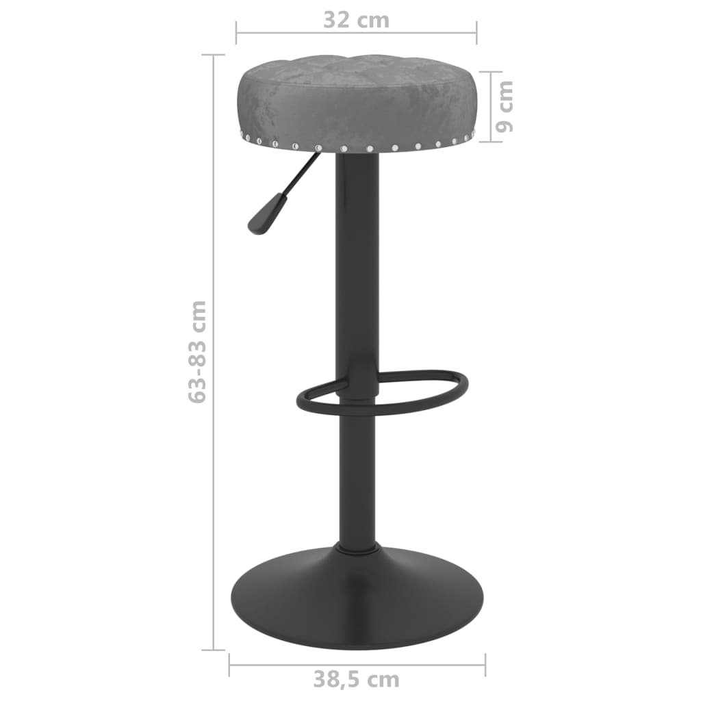 Barkrukken 2 st fluweel donkergrijs is nu te koop bij PeponiXL, paradijselijk wonen!