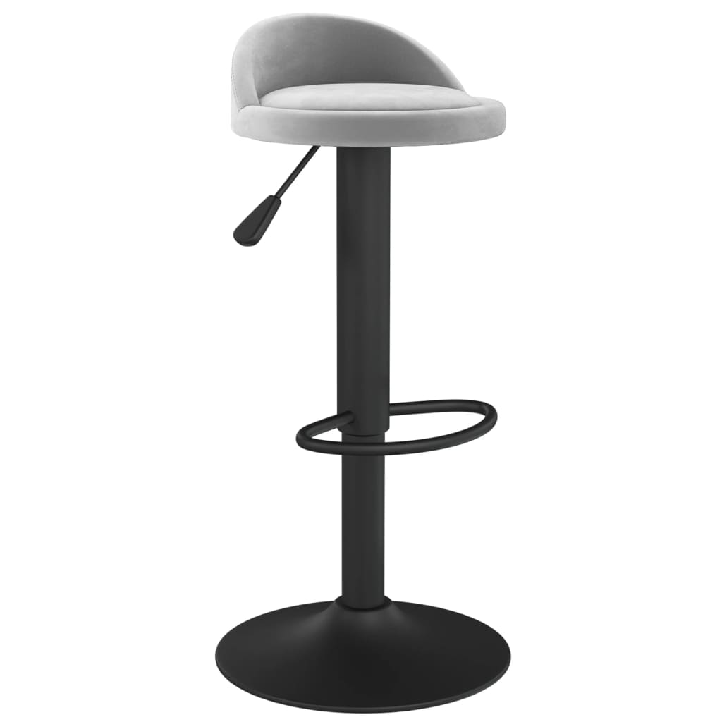 Barkrukken 2 st fluweel lichtgrijs is nu te koop bij PeponiXL, paradijselijk wonen!