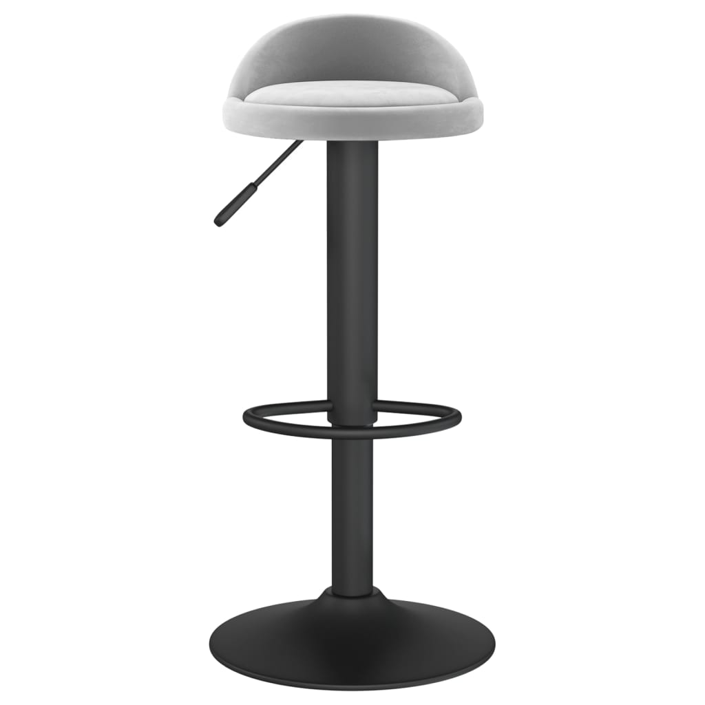 Barkrukken 2 st fluweel lichtgrijs is nu te koop bij PeponiXL, paradijselijk wonen!
