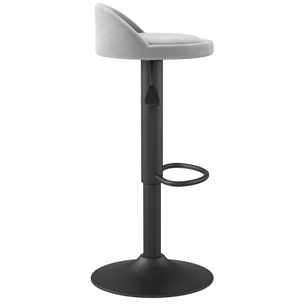 Barkrukken 2 st fluweel lichtgrijs is nu te koop bij PeponiXL, paradijselijk wonen!