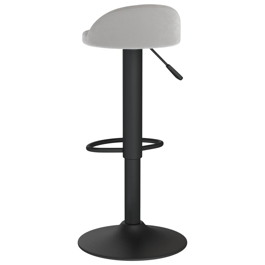 Barkrukken 2 st fluweel lichtgrijs is nu te koop bij PeponiXL, paradijselijk wonen!