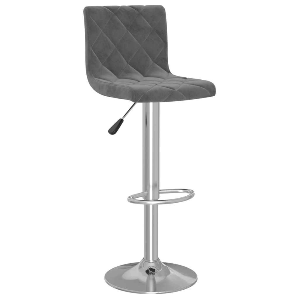 Barkrukken 2 st fluweel donkergrijs is nu te koop bij PeponiXL, paradijselijk wonen!