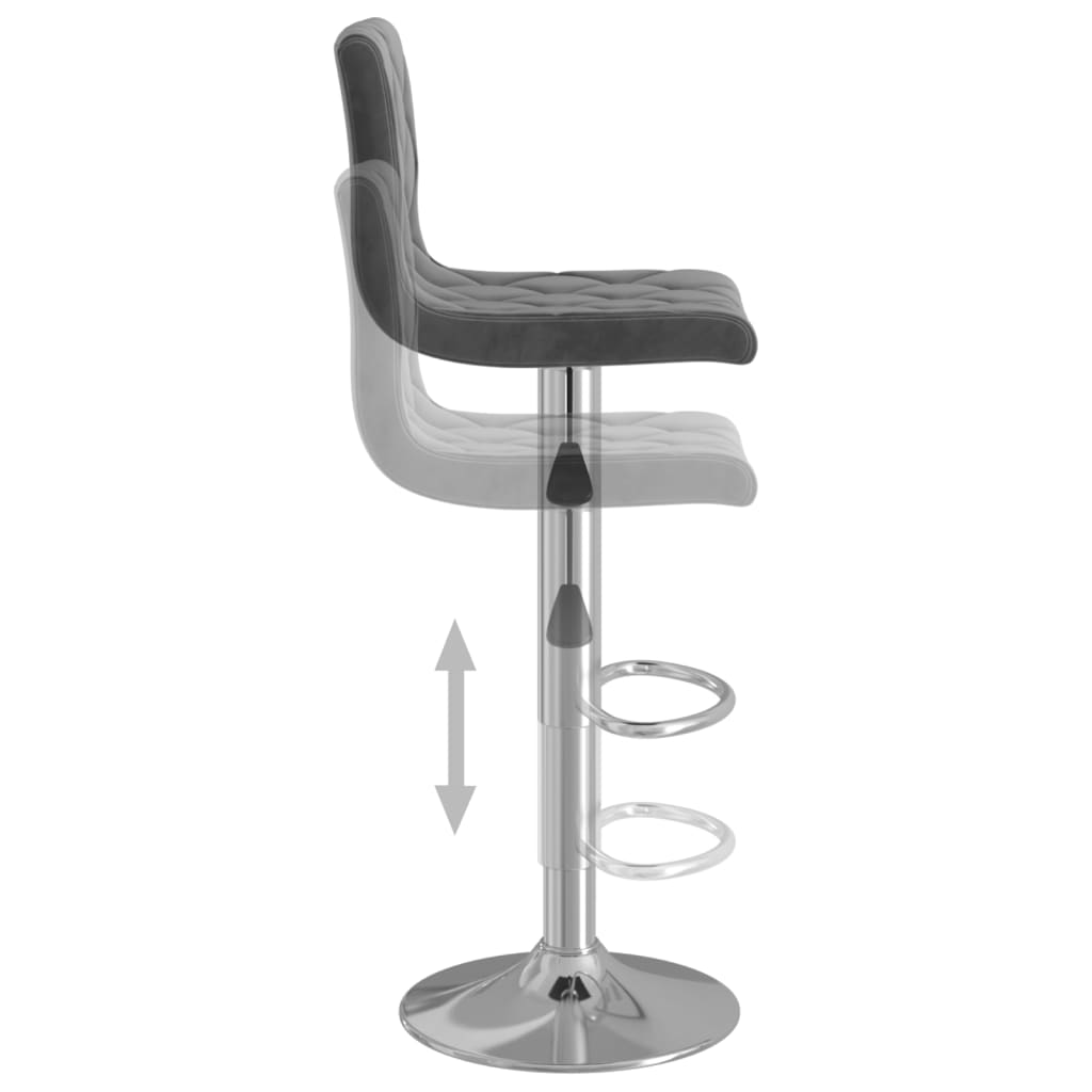 Barkrukken 2 st fluweel donkergrijs is nu te koop bij PeponiXL, paradijselijk wonen!