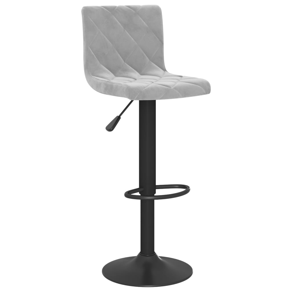 Barkrukken 2 st fluweel lichtgrijs is nu te koop bij PeponiXL, paradijselijk wonen!