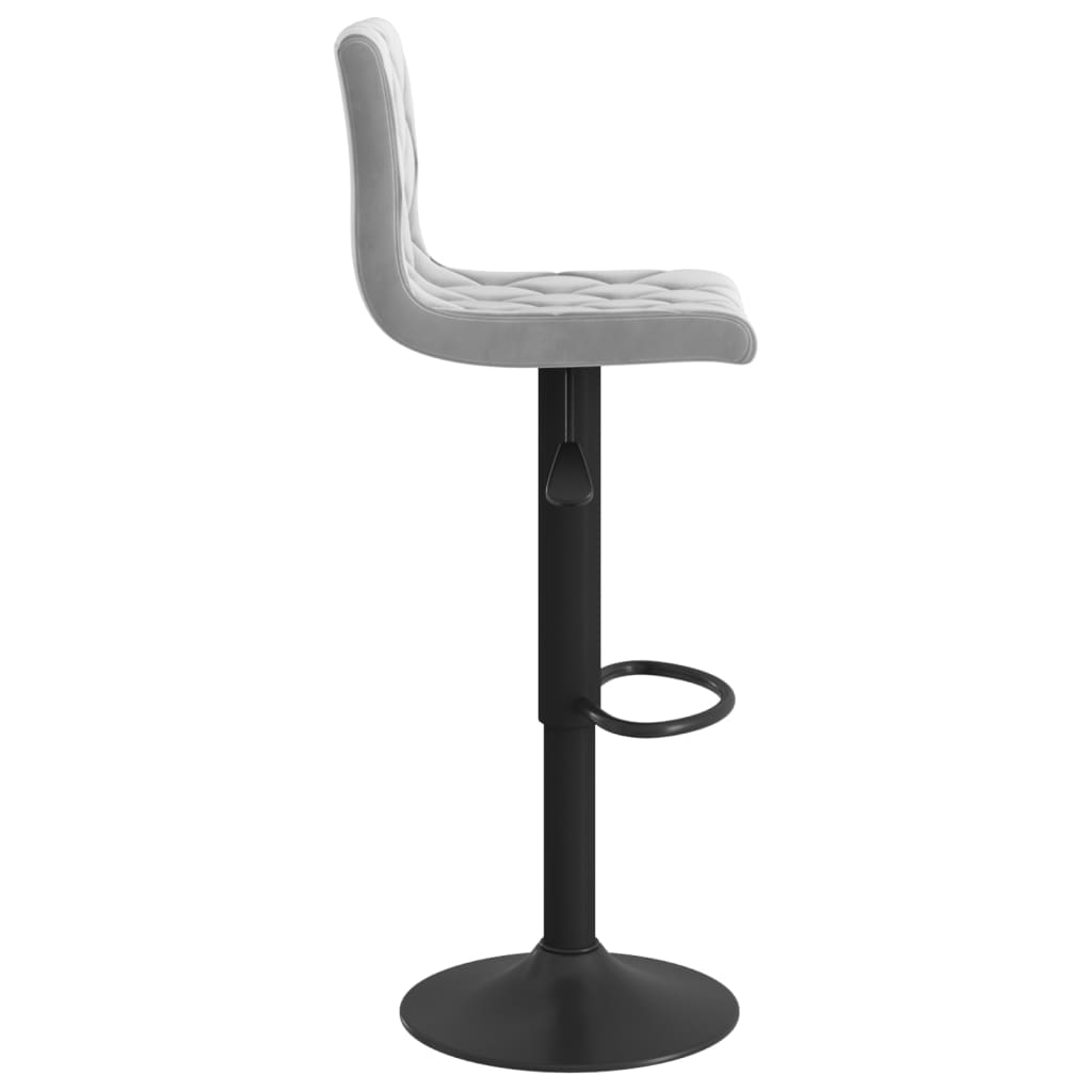 Barkrukken 2 st fluweel lichtgrijs is nu te koop bij PeponiXL, paradijselijk wonen!