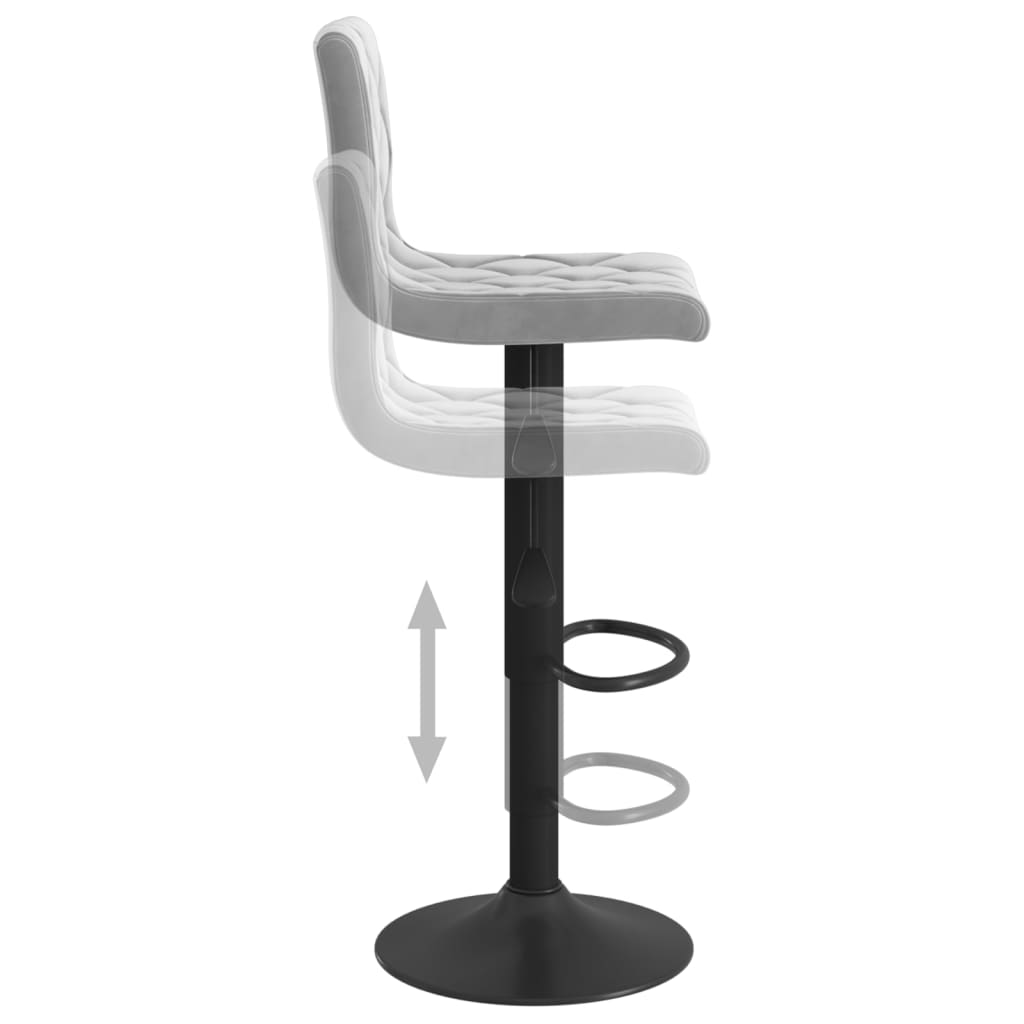 Barkrukken 2 st fluweel lichtgrijs is nu te koop bij PeponiXL, paradijselijk wonen!