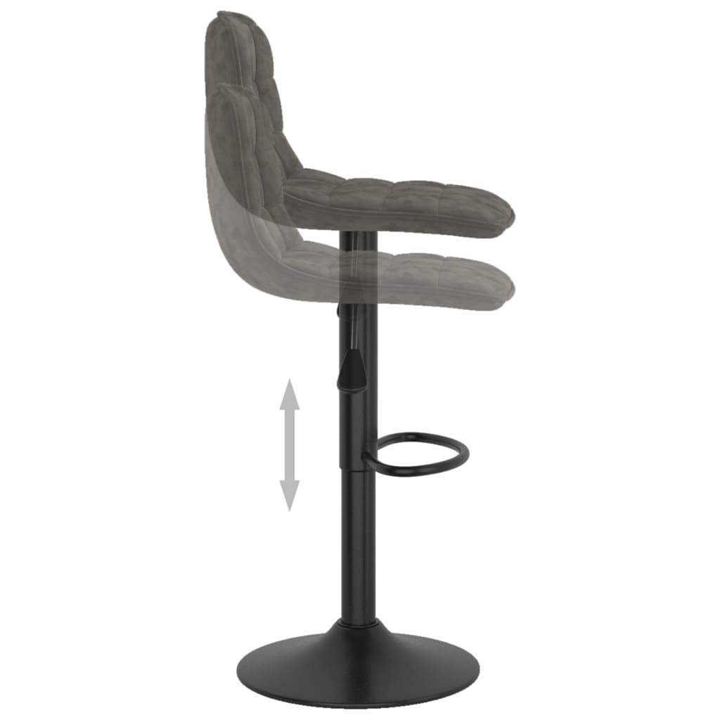 Barkrukken 2 st fluweel donkergrijs is nu te koop bij PeponiXL, paradijselijk wonen!