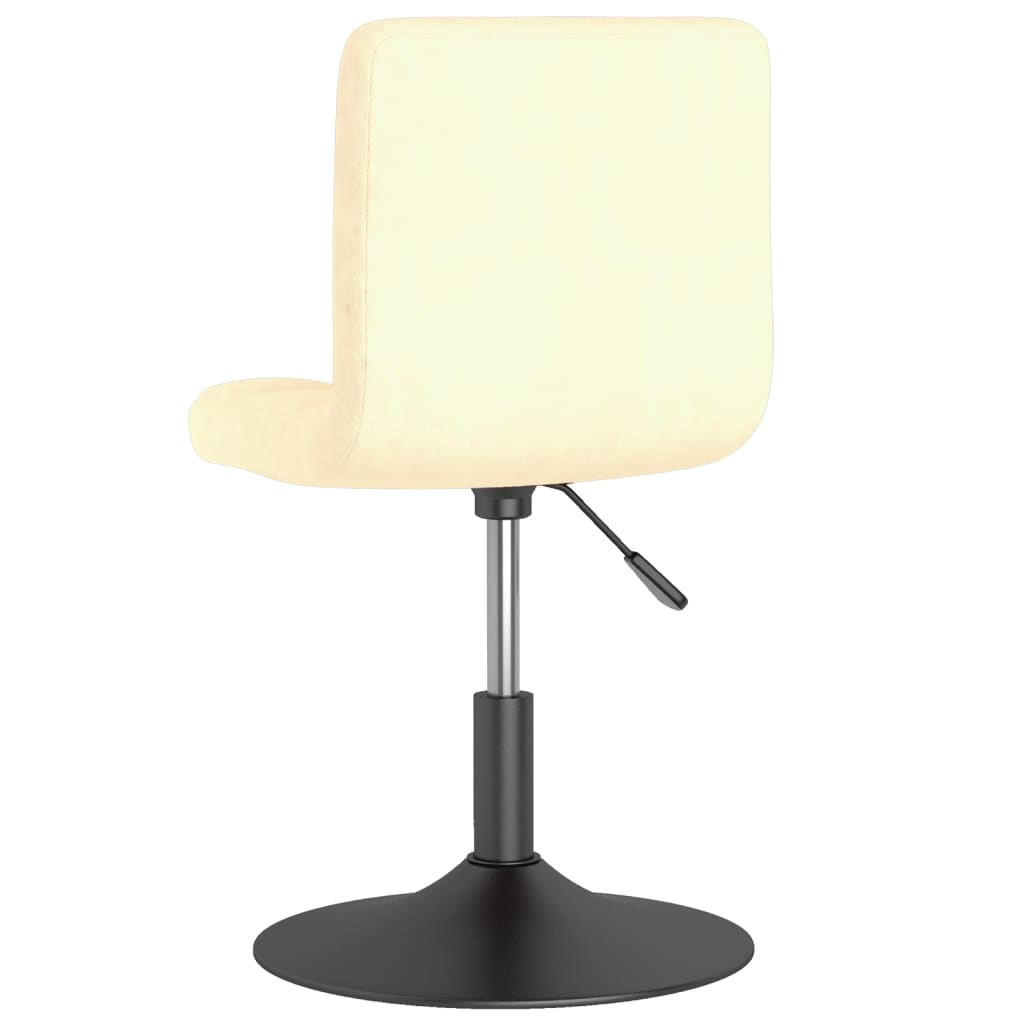 Eetkamerstoelen draaibaar 2 st fluweel crèmekleurig is nu te koop bij PeponiXL, paradijselijk wonen!