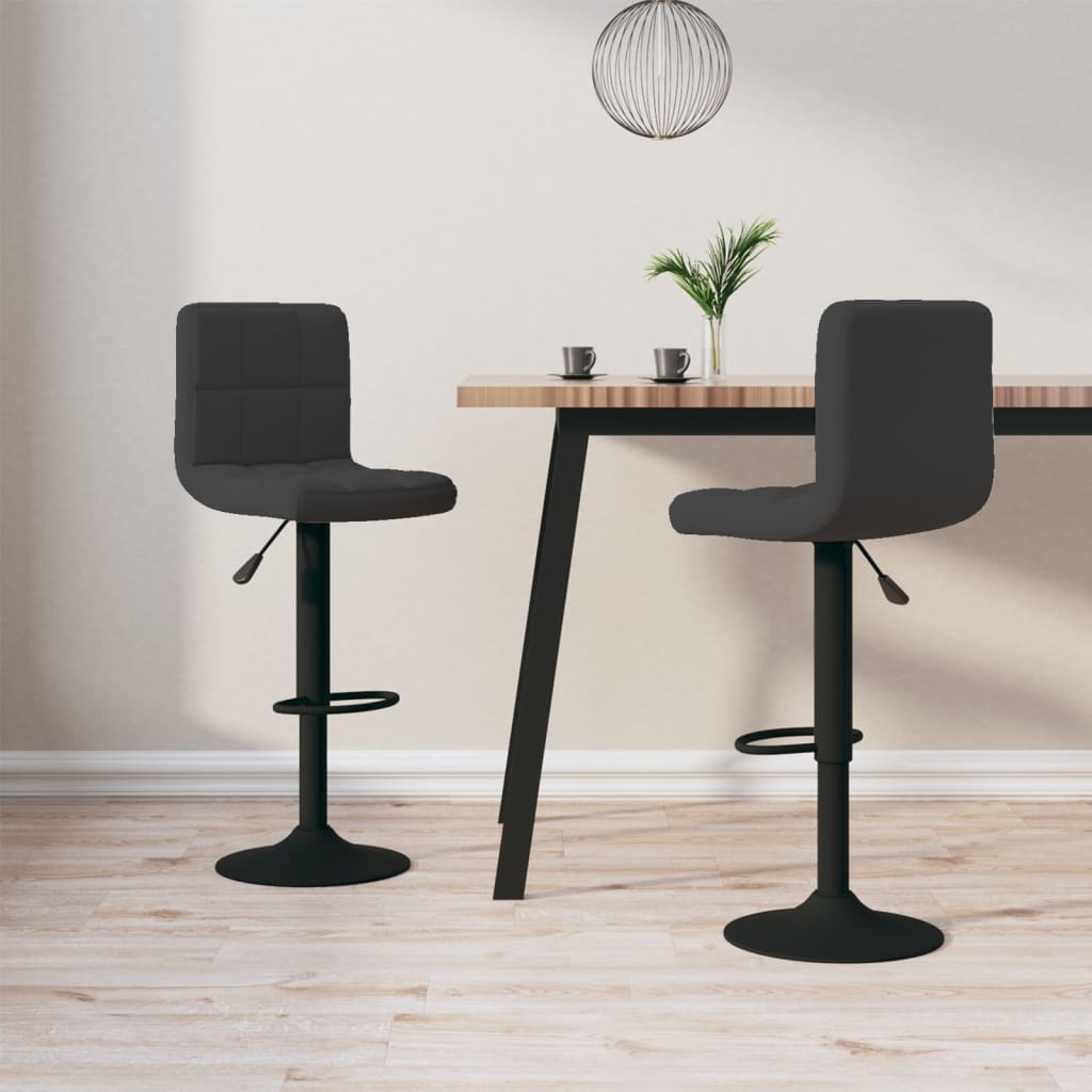 Barkrukken 2 st fluweel zwart is nu te koop bij PeponiXL, paradijselijk wonen!