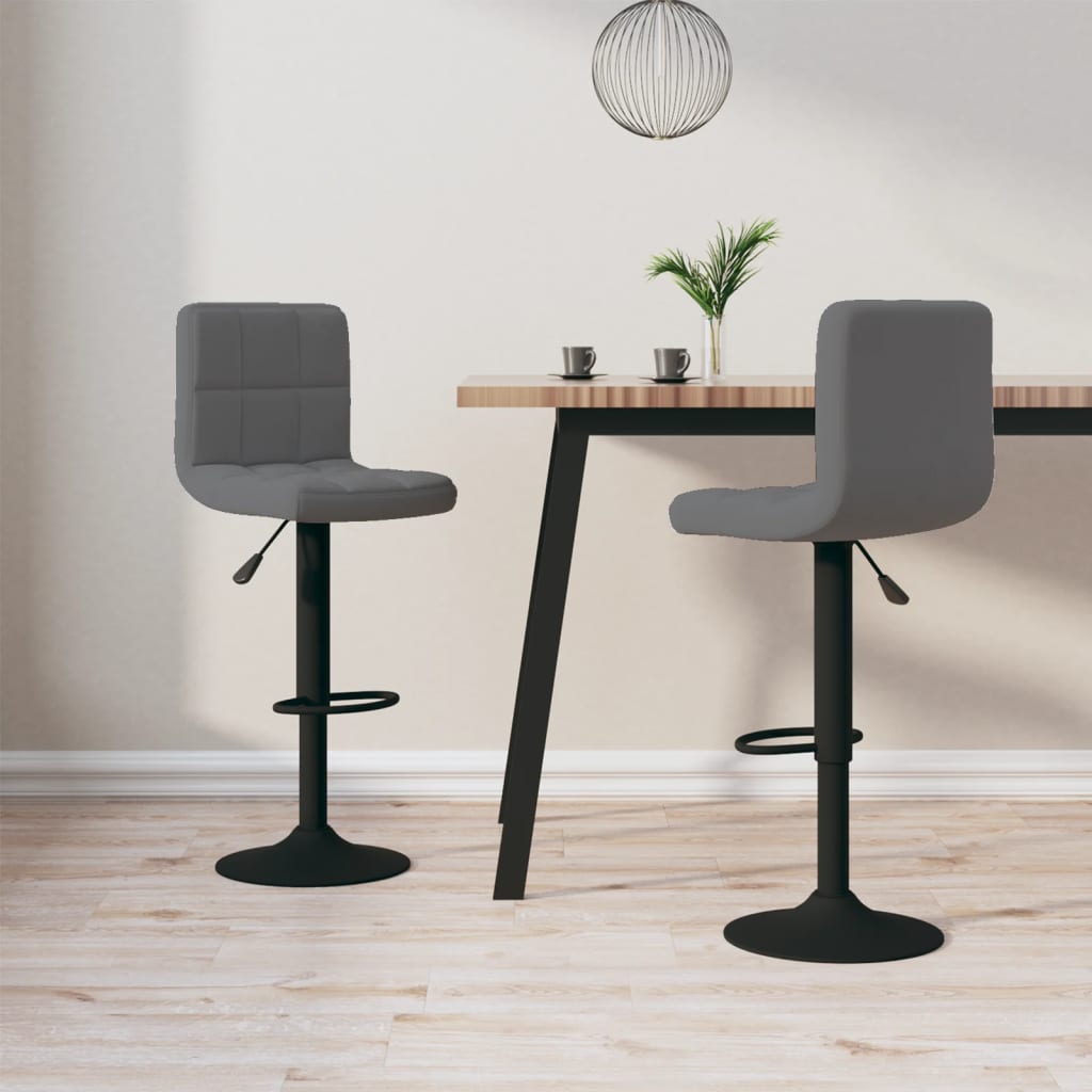 Barkrukken 2 st fluweel donkergrijs is nu te koop bij PeponiXL, paradijselijk wonen!