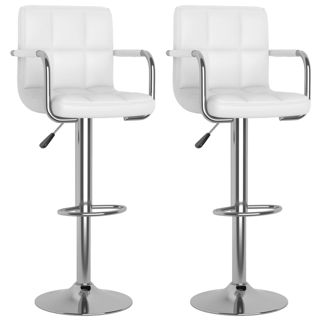 Barstoelen 2 st kunstleer wit is nu te koop bij PeponiXL, paradijselijk wonen!