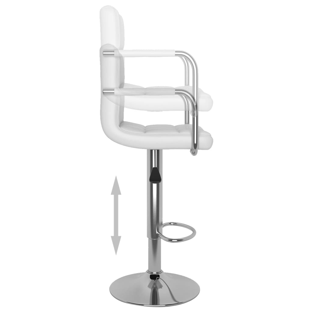 Barstoelen 2 st kunstleer wit is nu te koop bij PeponiXL, paradijselijk wonen!