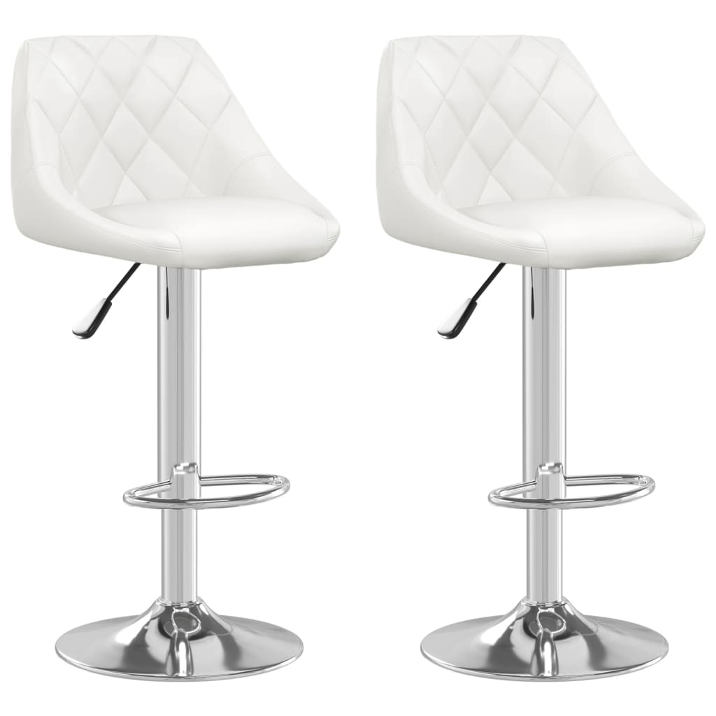 Barstoelen 2 st kunstleer wit is nu te koop bij PeponiXL, paradijselijk wonen!