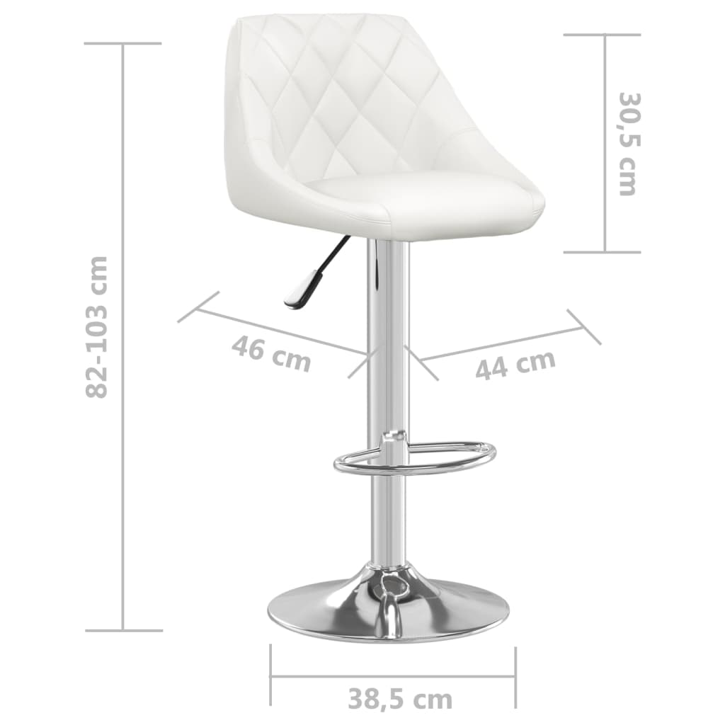 Barstoelen 2 st kunstleer wit is nu te koop bij PeponiXL, paradijselijk wonen!