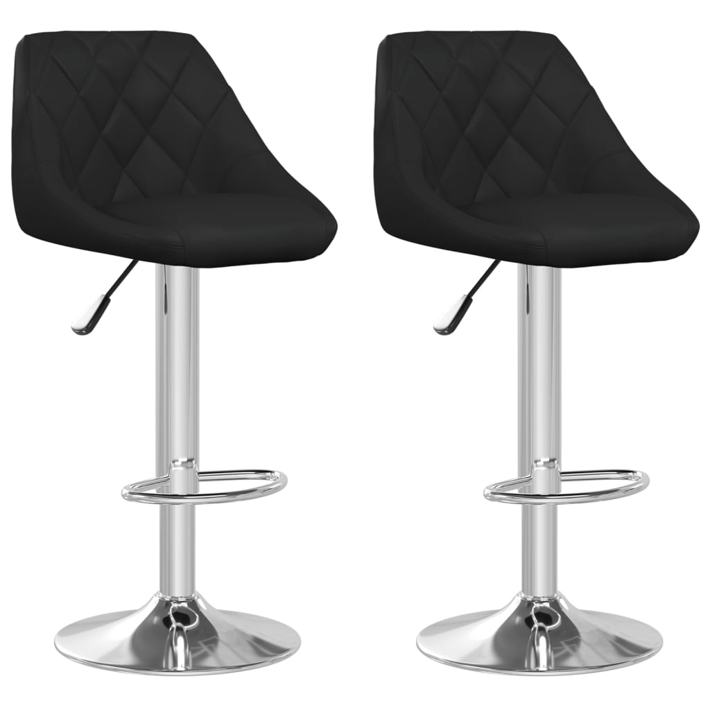 Barstoelen 2 st kunstleer zwart is nu te koop bij PeponiXL, paradijselijk wonen!