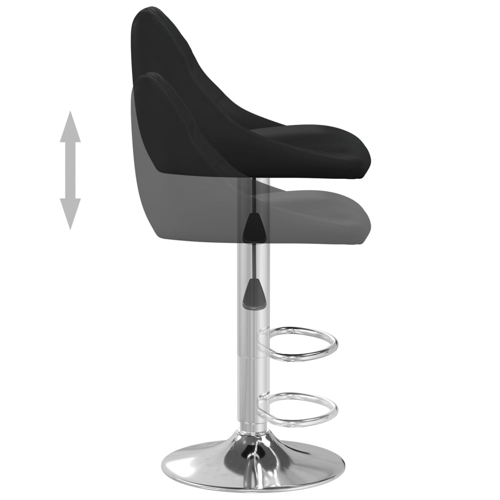 Barstoelen 2 st kunstleer zwart is nu te koop bij PeponiXL, paradijselijk wonen!