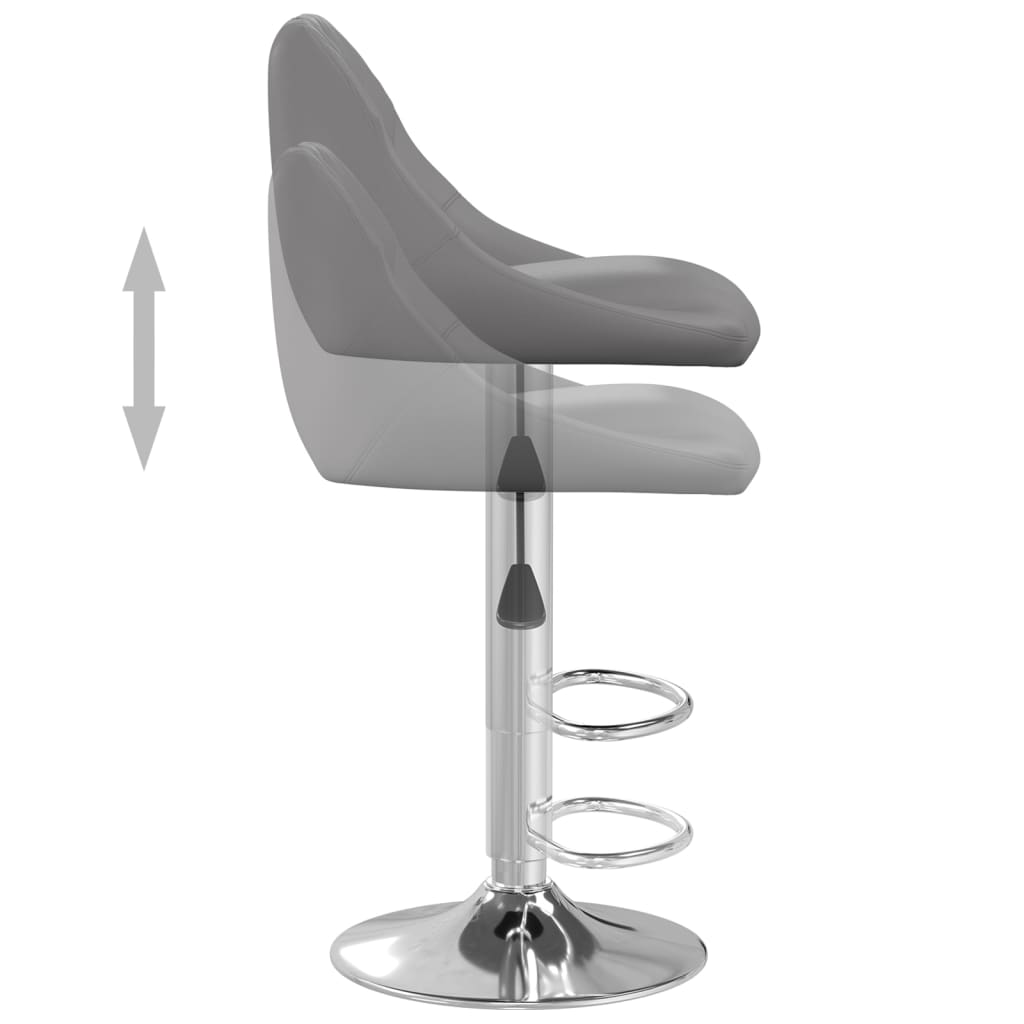 Barkrukken 2 st kunstleer grijs is nu te koop bij PeponiXL, paradijselijk wonen!