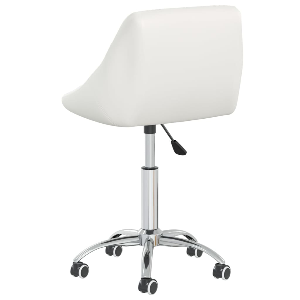 Eetkamerstoelen draaibaar 2 st kunstleer wit is nu te koop bij PeponiXL, paradijselijk wonen!