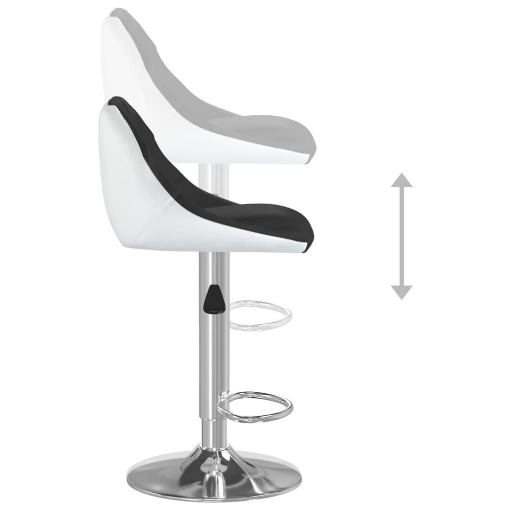 Barkrukken 2 st kunstleer zwart en wit is nu te koop bij PeponiXL, paradijselijk wonen!