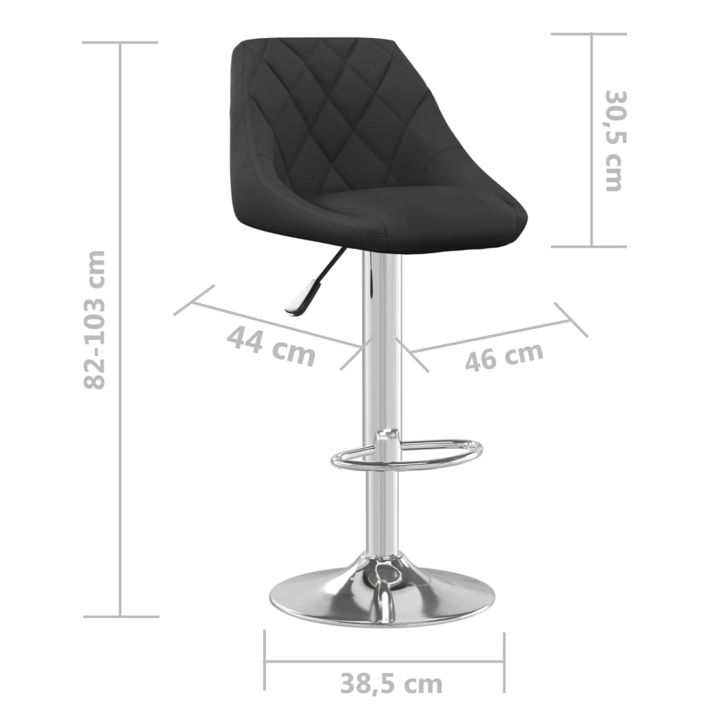 Barkrukken 2 st fluweel zwart is nu te koop bij PeponiXL, paradijselijk wonen!