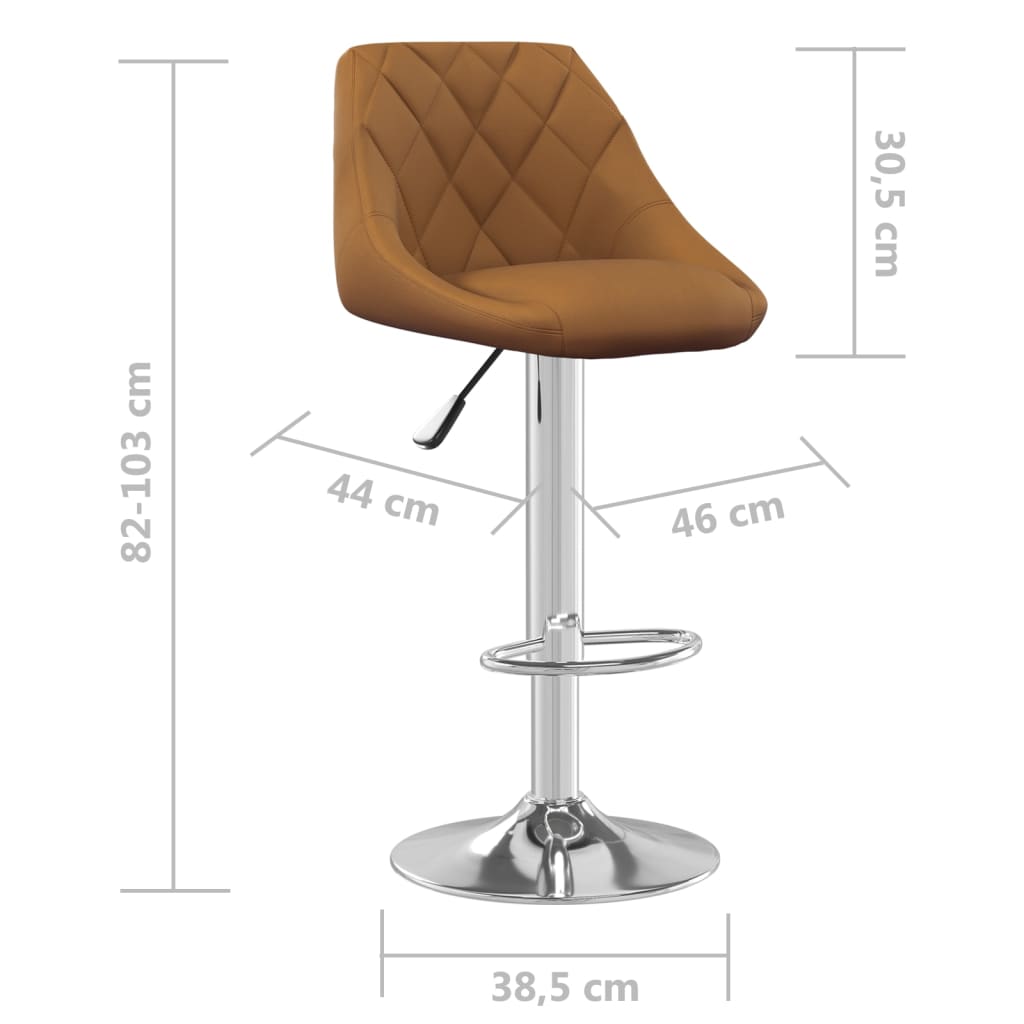 Barkrukken 2 st fluweel bruin is nu te koop bij PeponiXL, paradijselijk wonen!