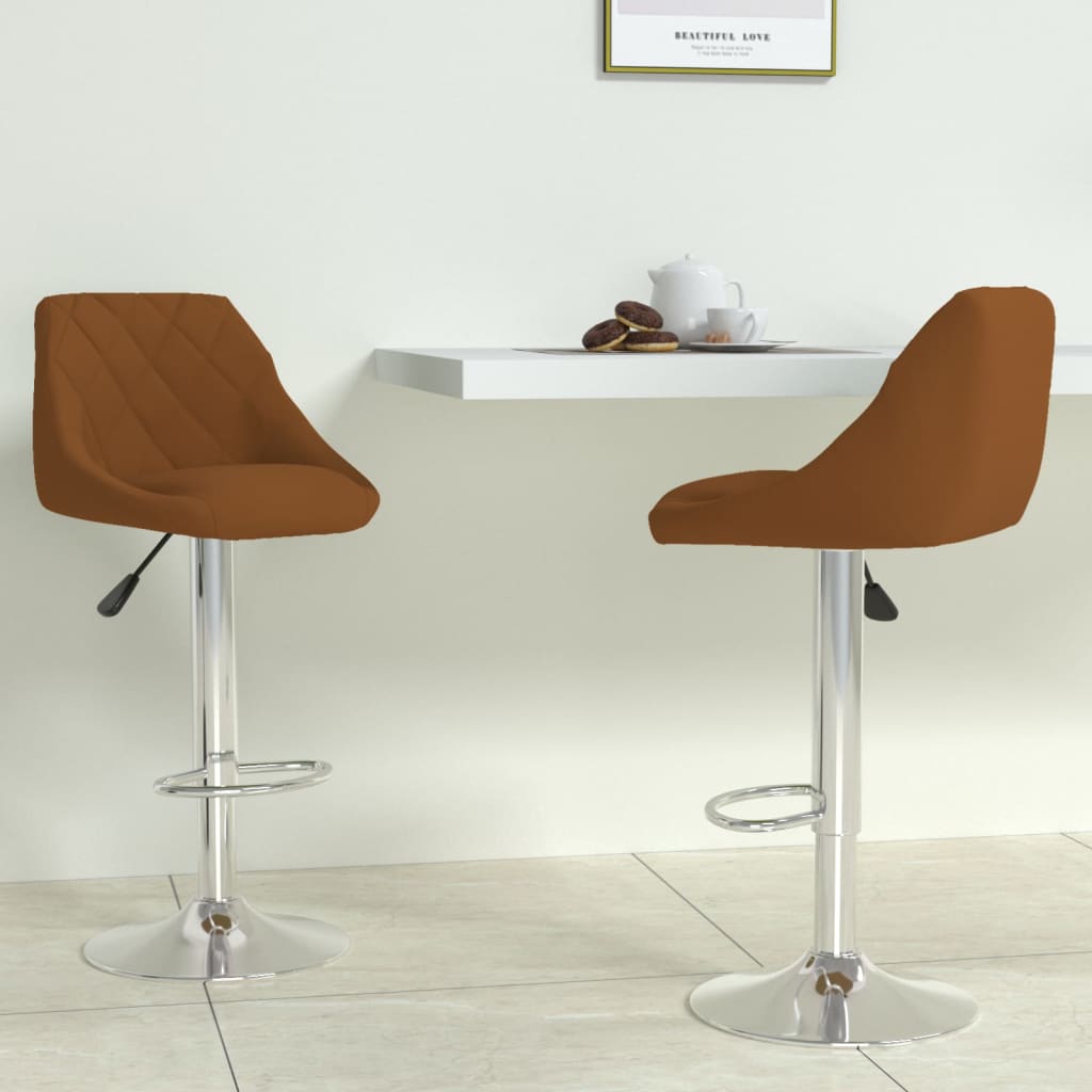 Barkrukken 2 st fluweel bruin is nu te koop bij PeponiXL, paradijselijk wonen!