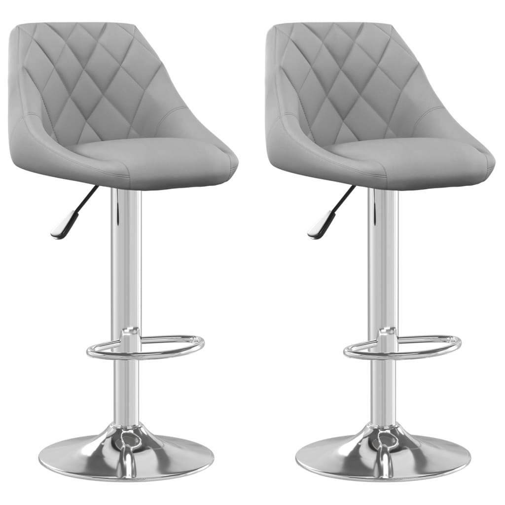Barkrukken 2 st fluweel lichtgrijs is nu te koop bij PeponiXL, paradijselijk wonen!