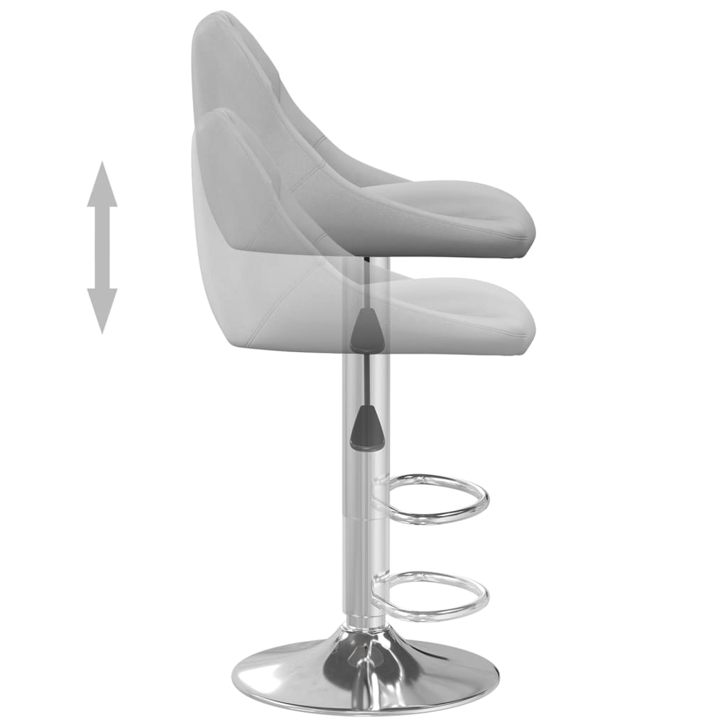 Barkrukken 2 st fluweel lichtgrijs is nu te koop bij PeponiXL, paradijselijk wonen!