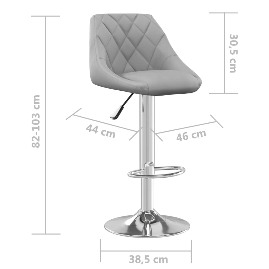 Barkrukken 2 st fluweel lichtgrijs is nu te koop bij PeponiXL, paradijselijk wonen!