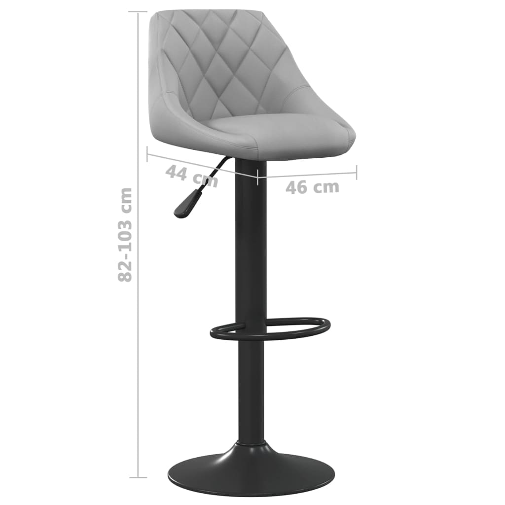 Barkruk fluweel lichtgrijs is nu te koop bij PeponiXL, paradijselijk wonen!