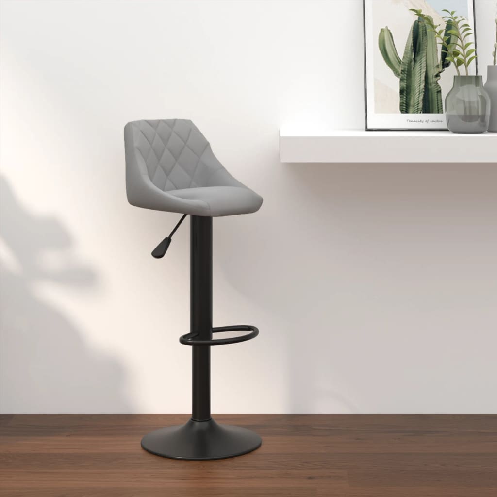 Barkruk fluweel lichtgrijs is nu te koop bij PeponiXL, paradijselijk wonen!