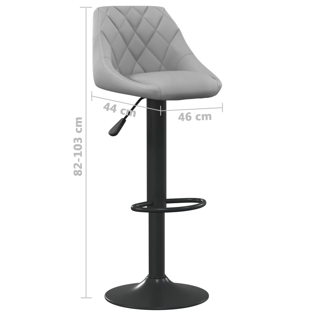 Barkrukken 2 st fluweel lichtgrijs is nu te koop bij PeponiXL, paradijselijk wonen!