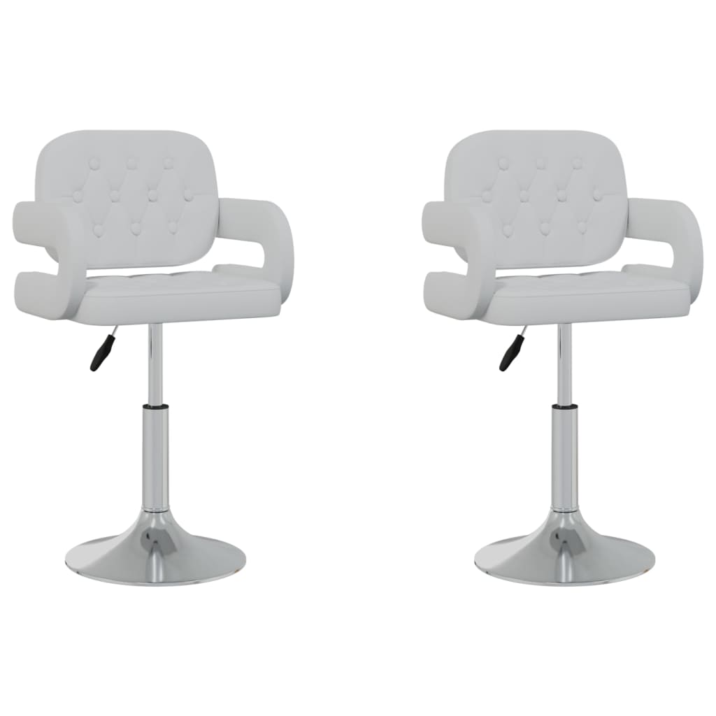 Eetkamerstoelen draaibaar 2 st kunstleer wit is nu te koop bij PeponiXL, paradijselijk wonen!